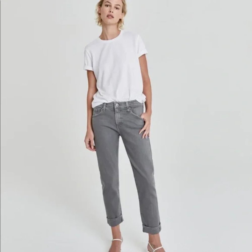 AG Goldschmied The Ex-Boyfriend Slim Slouchy Slim Gray